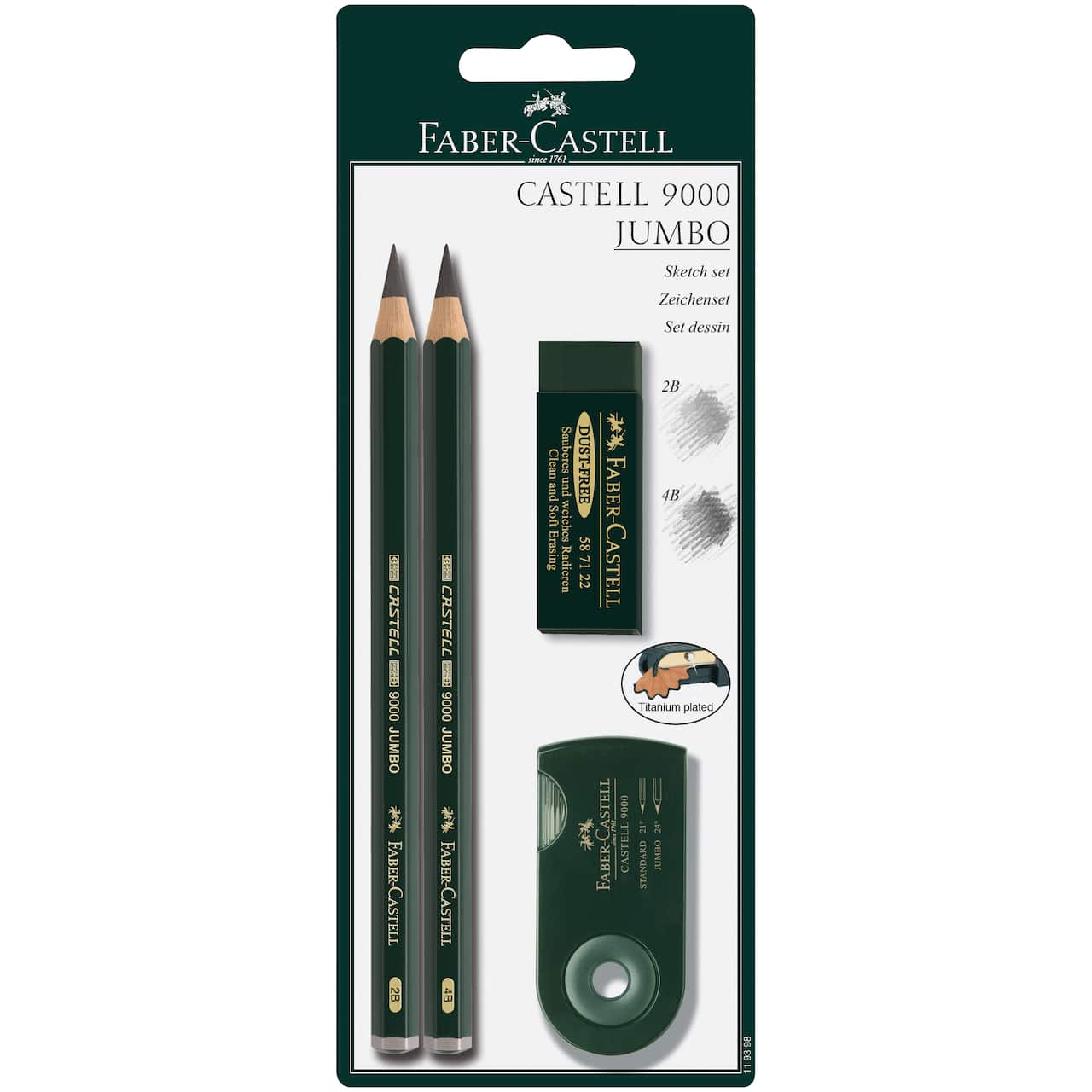 Faber-Castell 9000 Jumbo Graphite Pencil Sketch Set